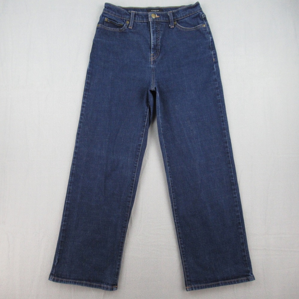 Banana Republic Wide Leg Jeans Womens 27/4 Blue Ultra High Rise Stretch Denim